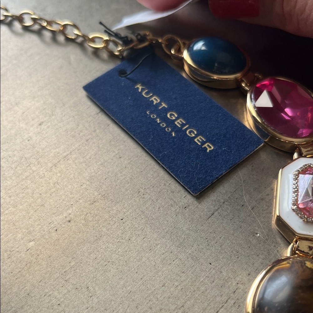 Kurt Geiger Vibrant Gemstone Necklace - Picture 3 of 9